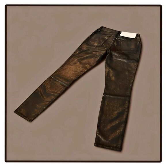 Frame Denim Le High Metallic Skinny Ankle Jeans - Picture 5 of 16